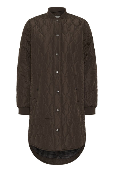 KAshally Quilted Coat Chocolate Brown - 190912 - 10504093 Thumbnail