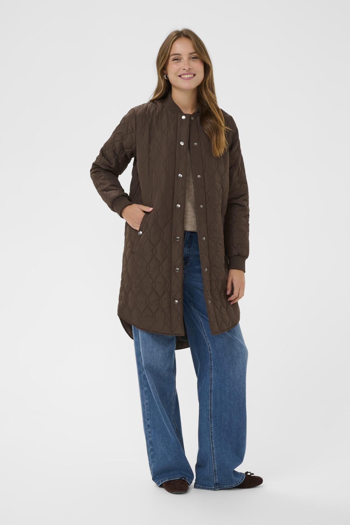 KAshally Quilted Coat Chocolate Brown - 190912 - 10504093