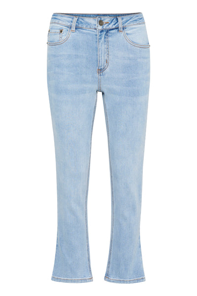 KAsinem Jeans Cropped Light Blue Washed Denim - 10506133 Thumbnail