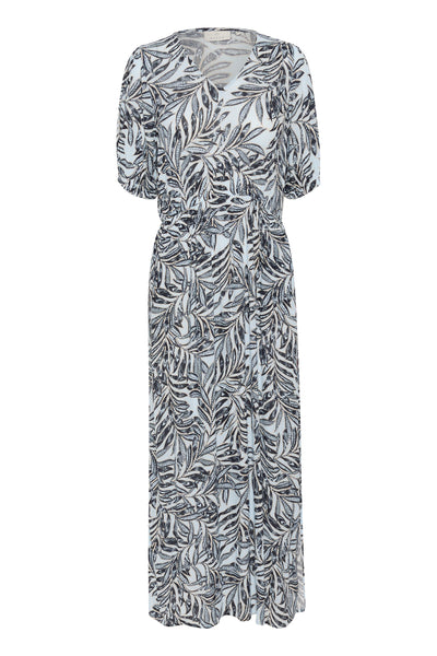 KAisolde Amber Maxi Dress Blue Leaf Print - 10507514 Thumbnail