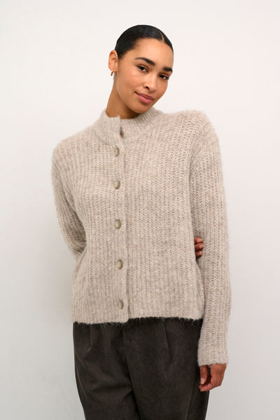 KAane Knit Cardigan Major Brown Melange - 10507843 Thumbnail
