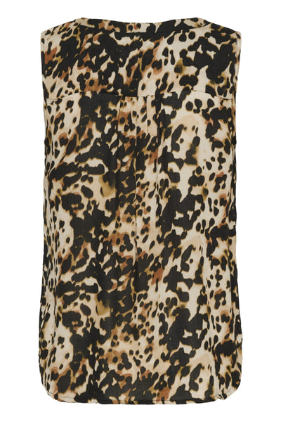 KAamber Top Printed Leopard Print - 10508255 Thumbnail