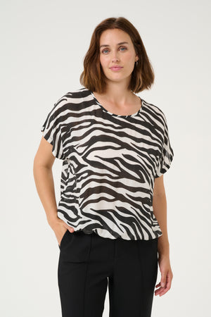 KAamber SL Printed Black/Chalk Animal Print - 10508257