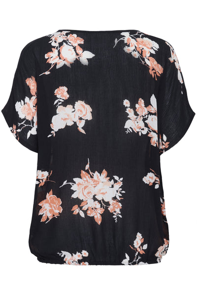 KAamber SL Printed Black / Peach Flower Print - 10508257 Thumbnail