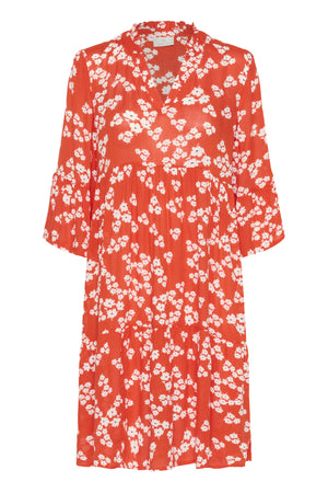 KAhera Amber Dress Printed Red/Chalk/Red Petit Fleur - 10508259