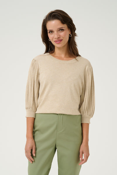 KAlone Knit Pullover 1/2 SL Feather Gray Melange Thumbnail