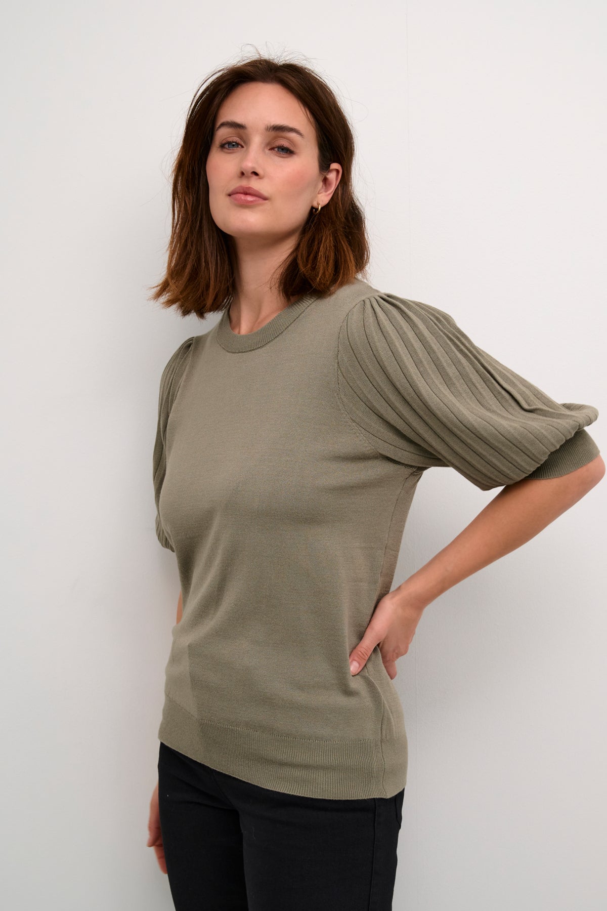 KAlone Knit Pullover 1/2 SL Vetiver - 10508368