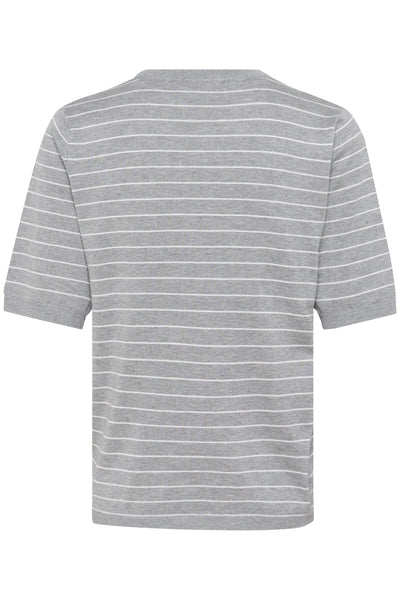 KAlizza Striped Knit Grey Mel./Chalk Narrow Stripe - 10508410 Thumbnail