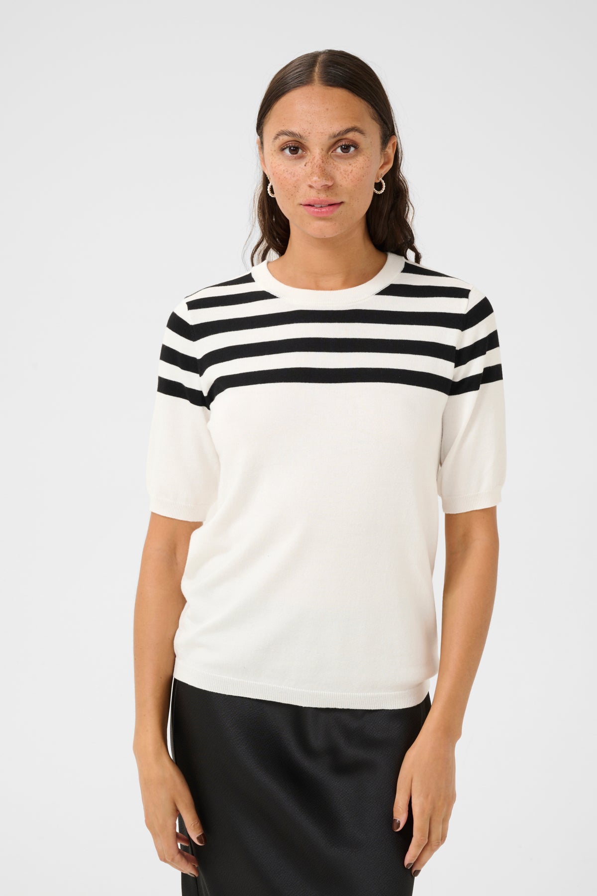 KAlizza Striped Knit Chalk/Black Half Stripe - 10508410