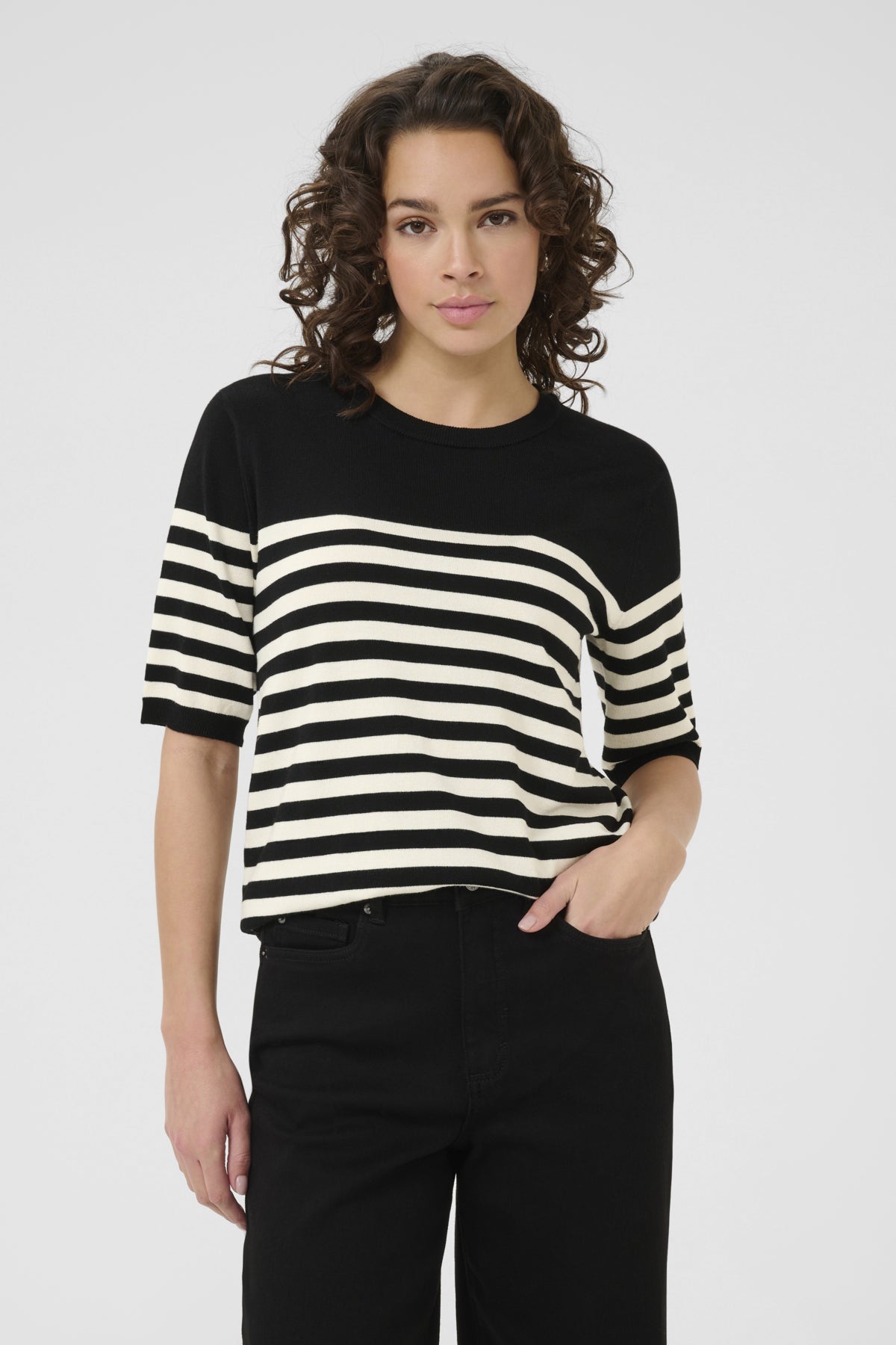 KAlizza Striped Knit Black/Turtledove Half Stripe - 10508410
