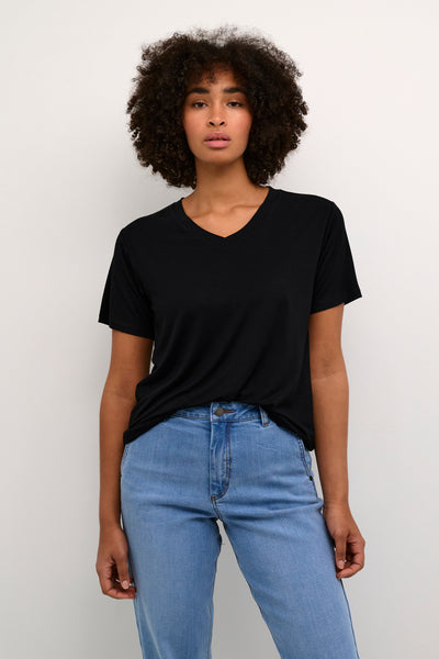 KAfrida V-neck T-Shirt Black deep - 10508581 Thumbnail
