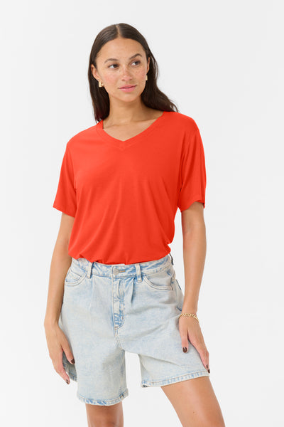 KAfrida V-neck T-Shirt GRENADINE - 10508581 Thumbnail