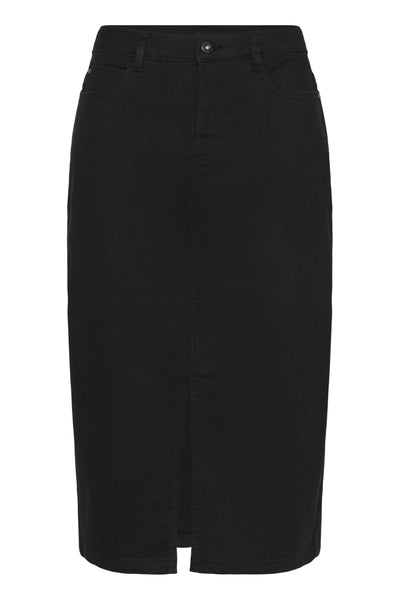 KAzelina Long Denim Skirt Black deep - 10508734 Thumbnail
