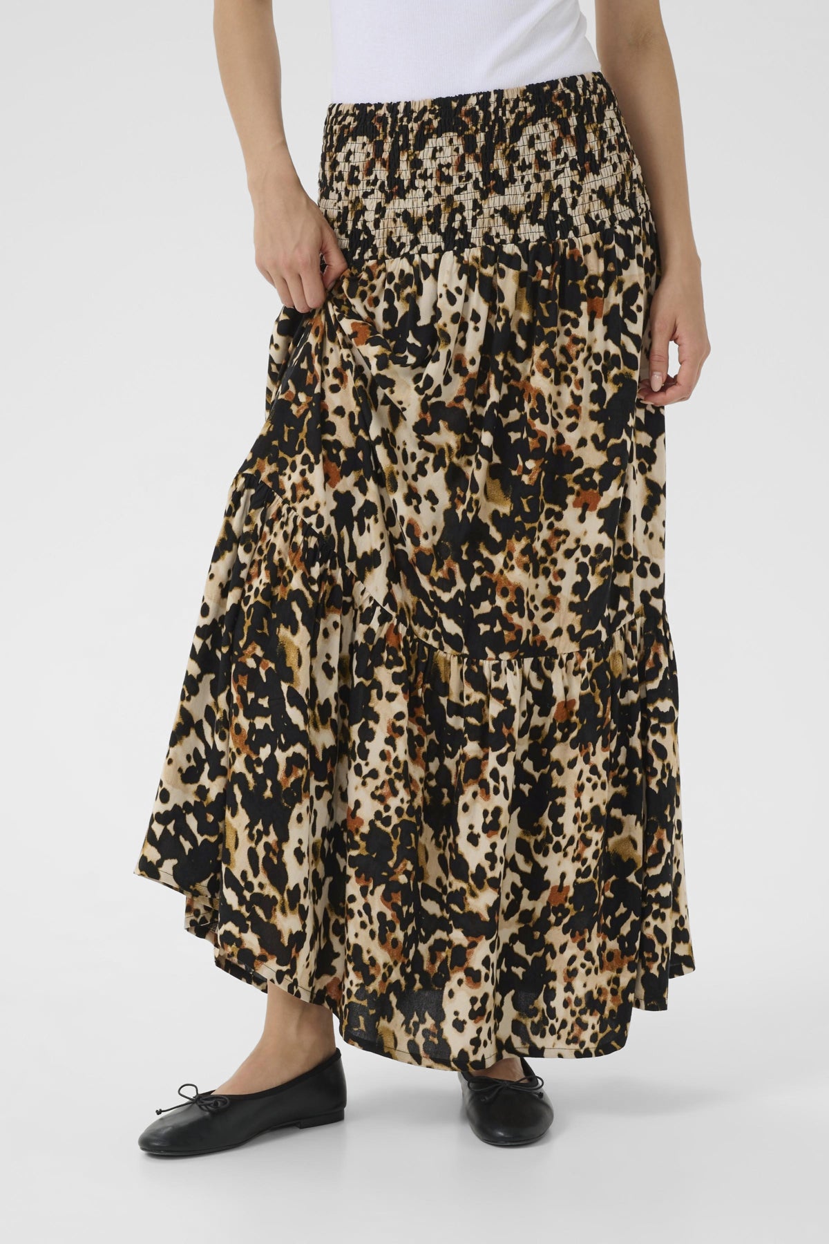 KAmaxi Smock Skirt Leopard Print - 10508816