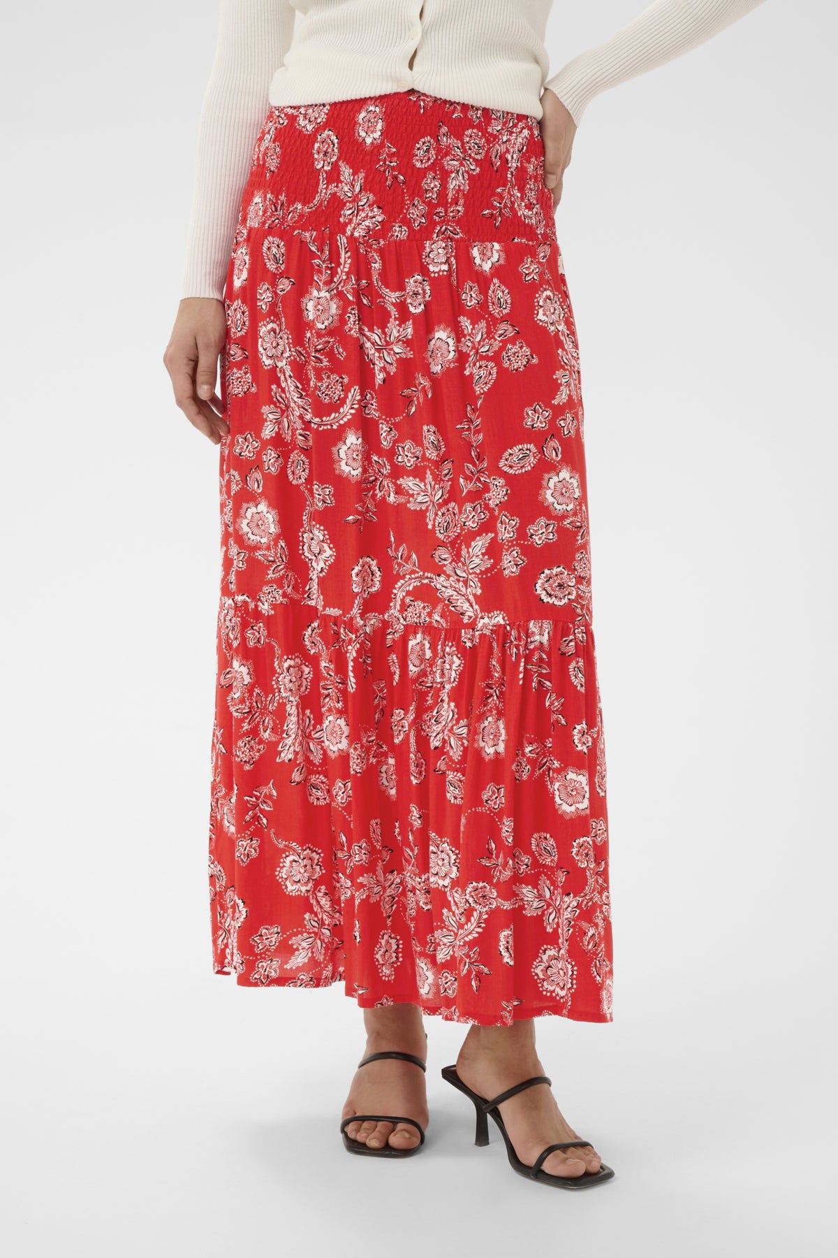 KAmaxi Smock Skirt Red/Chalk/Red Petit Fleur - 10508816