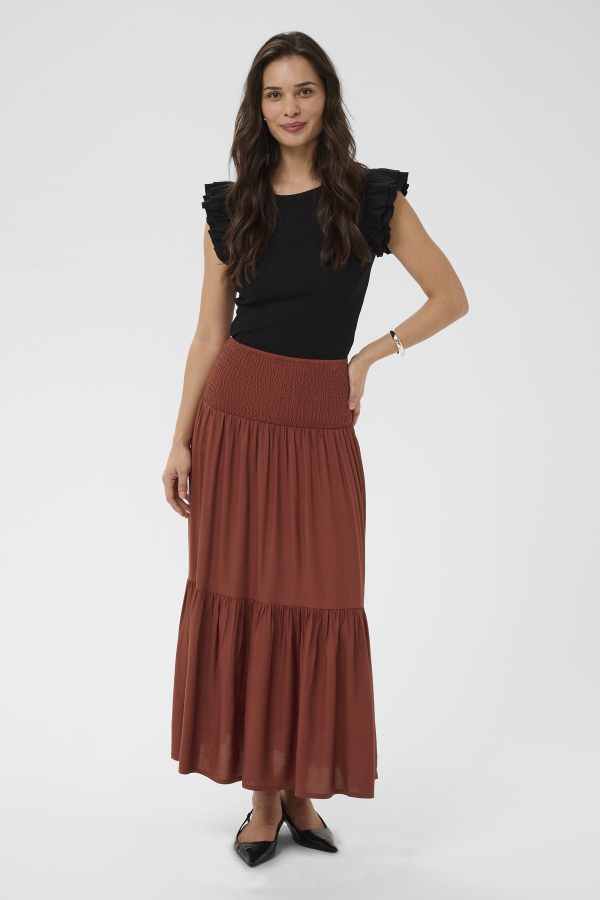 KAmaxi Smock Skirt Henna