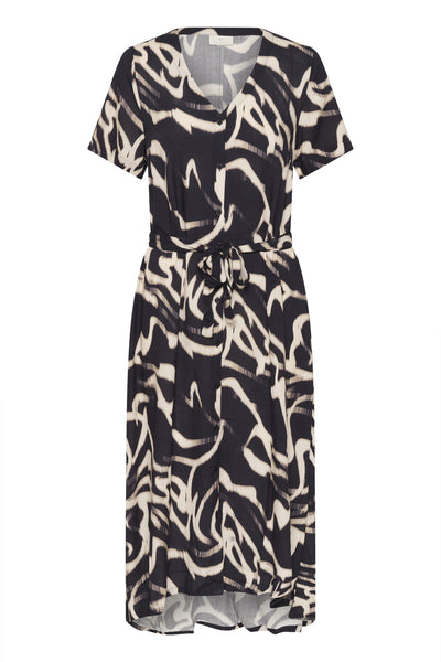 KAbeathe Dress Black/Nature Organic Lines - 10508894 Thumbnail