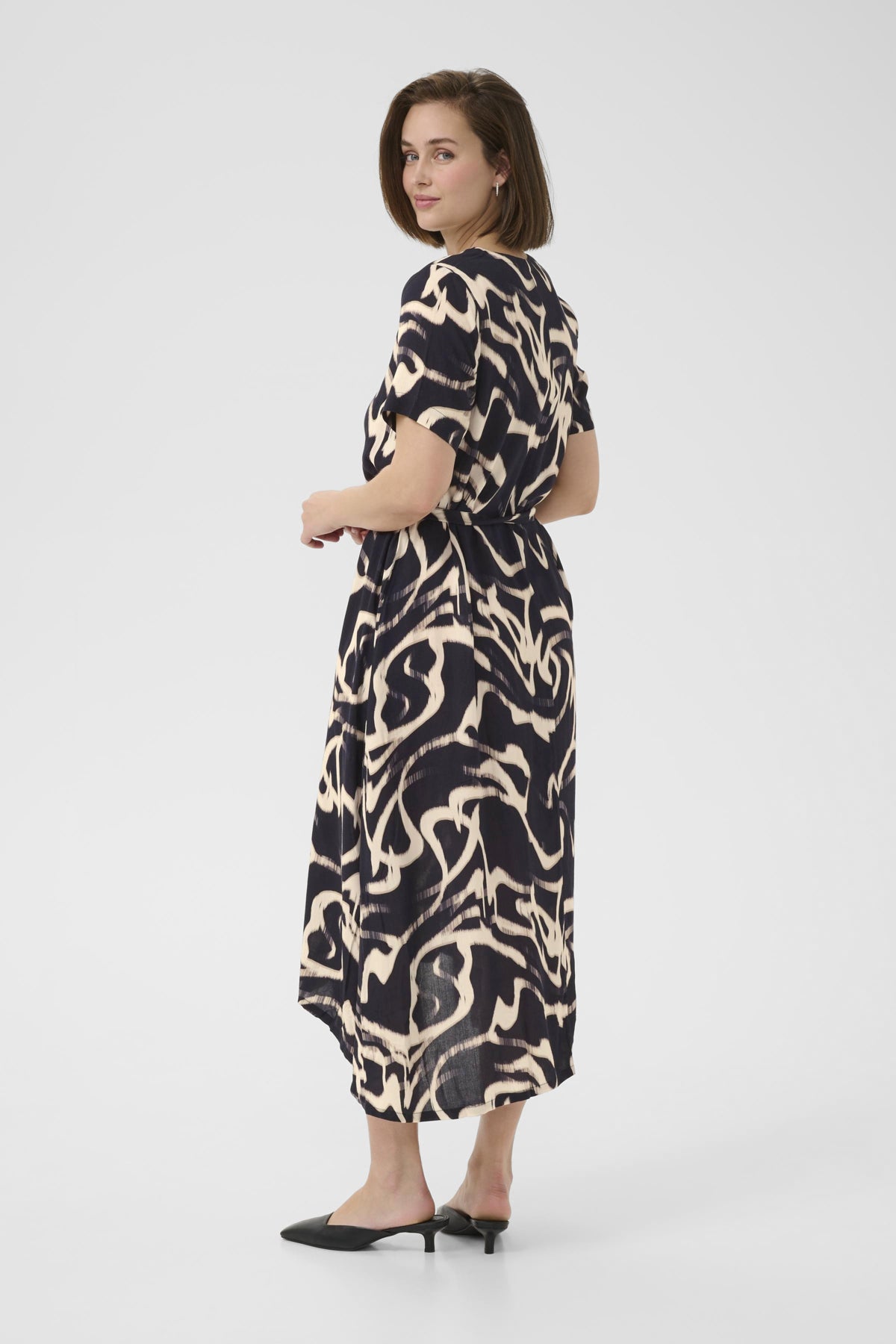 KAbeathe Dress Black/Nature Organic Lines - 10508894