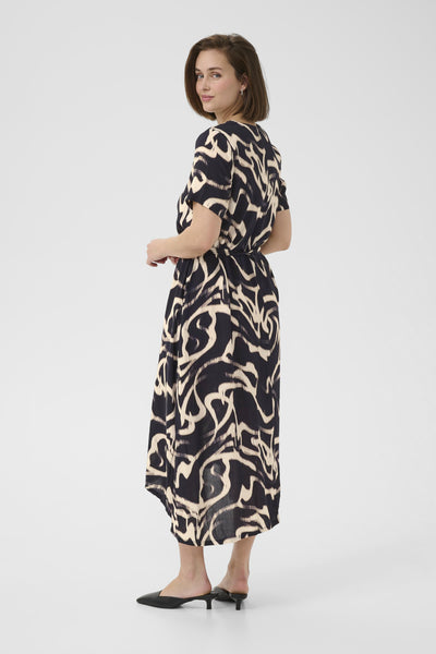KAbeathe Dress Black/Nature Organic Lines - 10508894 Thumbnail