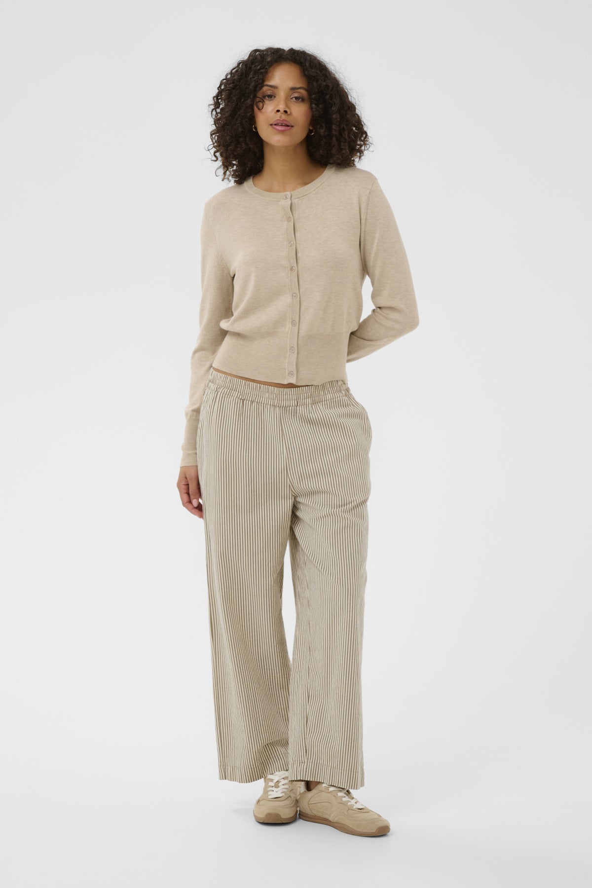 KAnaya Striped Culotte Pants Brindle / Turtledove Stripe