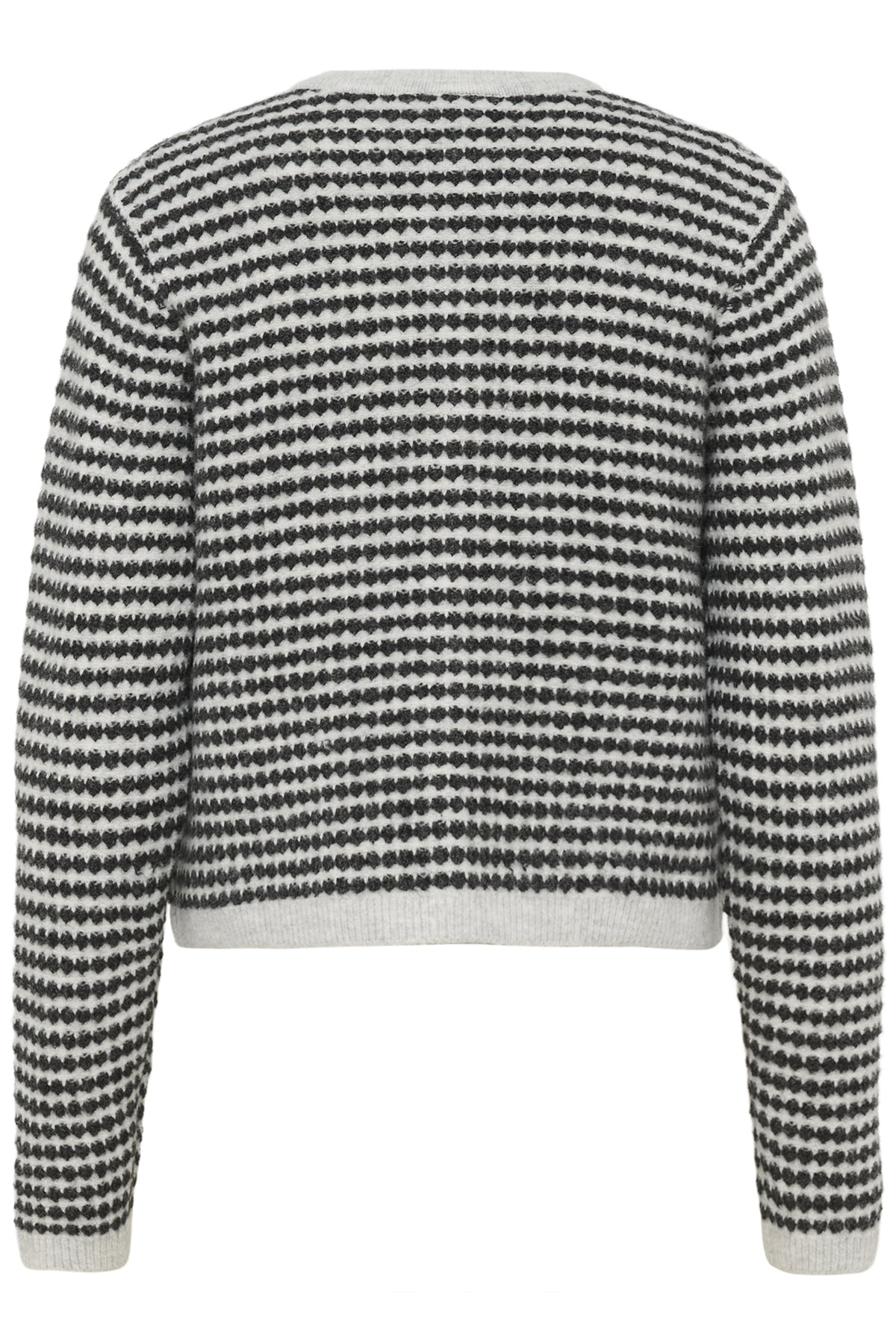 KAellery Knit Cardigan Light Grey M./Black Structure - 10509031