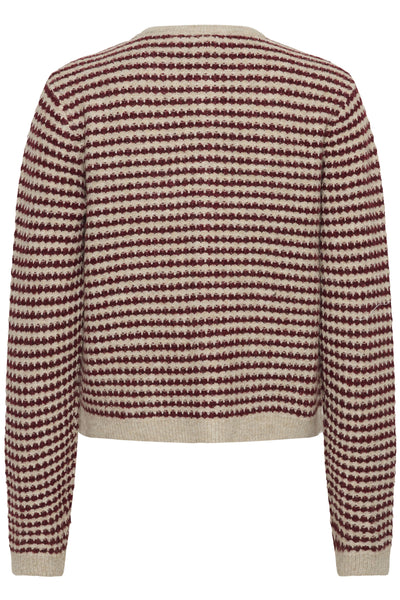 KAellery Knit Cardigan Feather gray mel./windsor wine - 10509031 Thumbnail