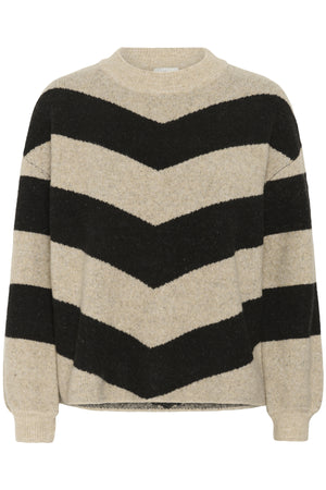 KAverana Knit Pullover Feather Gray M./Black Stripe - 10509061