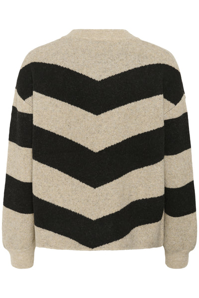 KAverana Knit Pullover Feather Gray M./Black Stripe - 10509061 Thumbnail