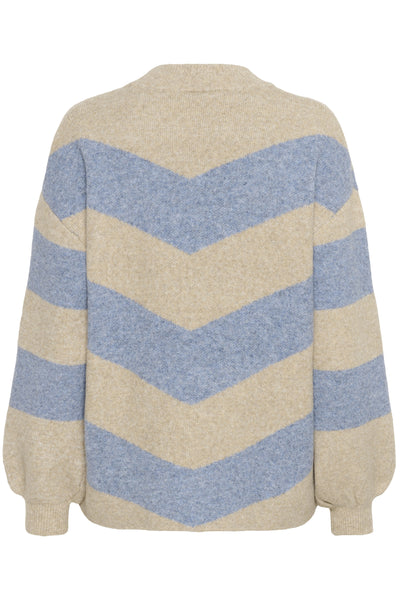 KAverana Knit Pullover FeatherG.M./Windward Blue Str. - 10509061 Thumbnail