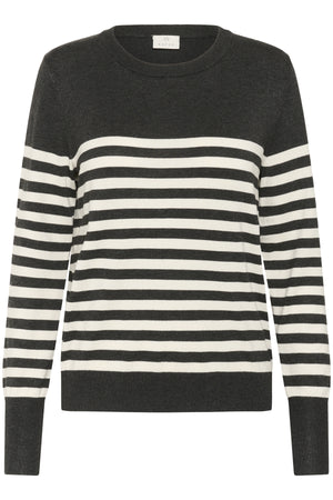 KAlizza Striped Knit Pullover DGM/Turtledove Half Stripe - 10509065
