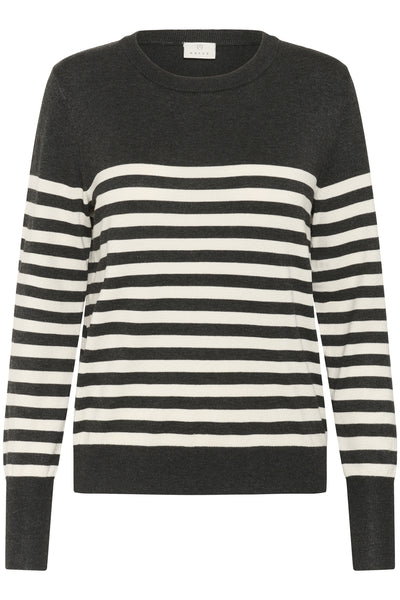KAlizza Striped Knit Pullover DGM/Turtledove Half Stripe - 10509065 Thumbnail