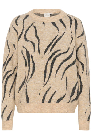 KAbillie Knit Pullover Feather Gray Mel/Dark Grey Mel - 10509148