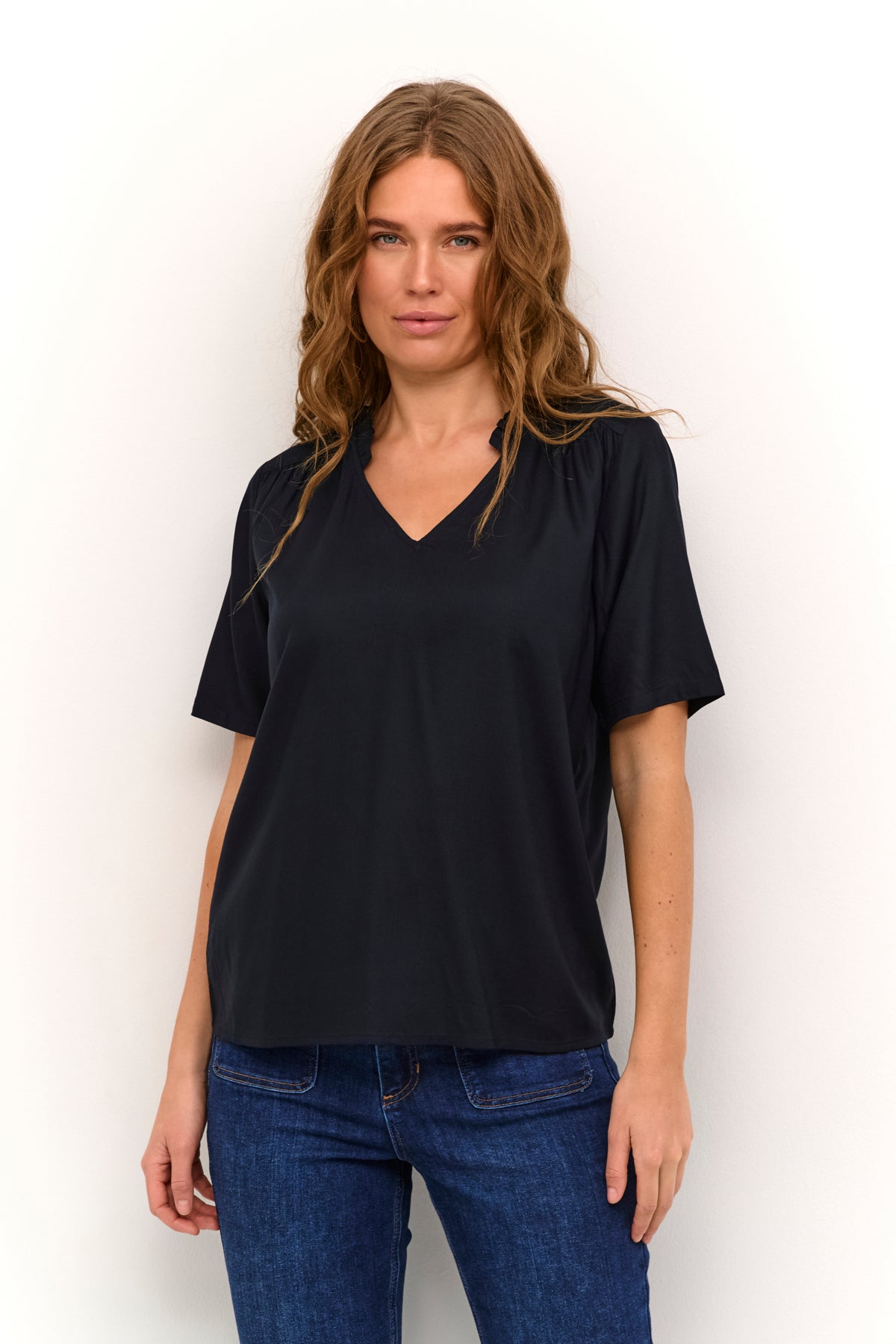 KAtina Solid Blouse Black deep - 10509457