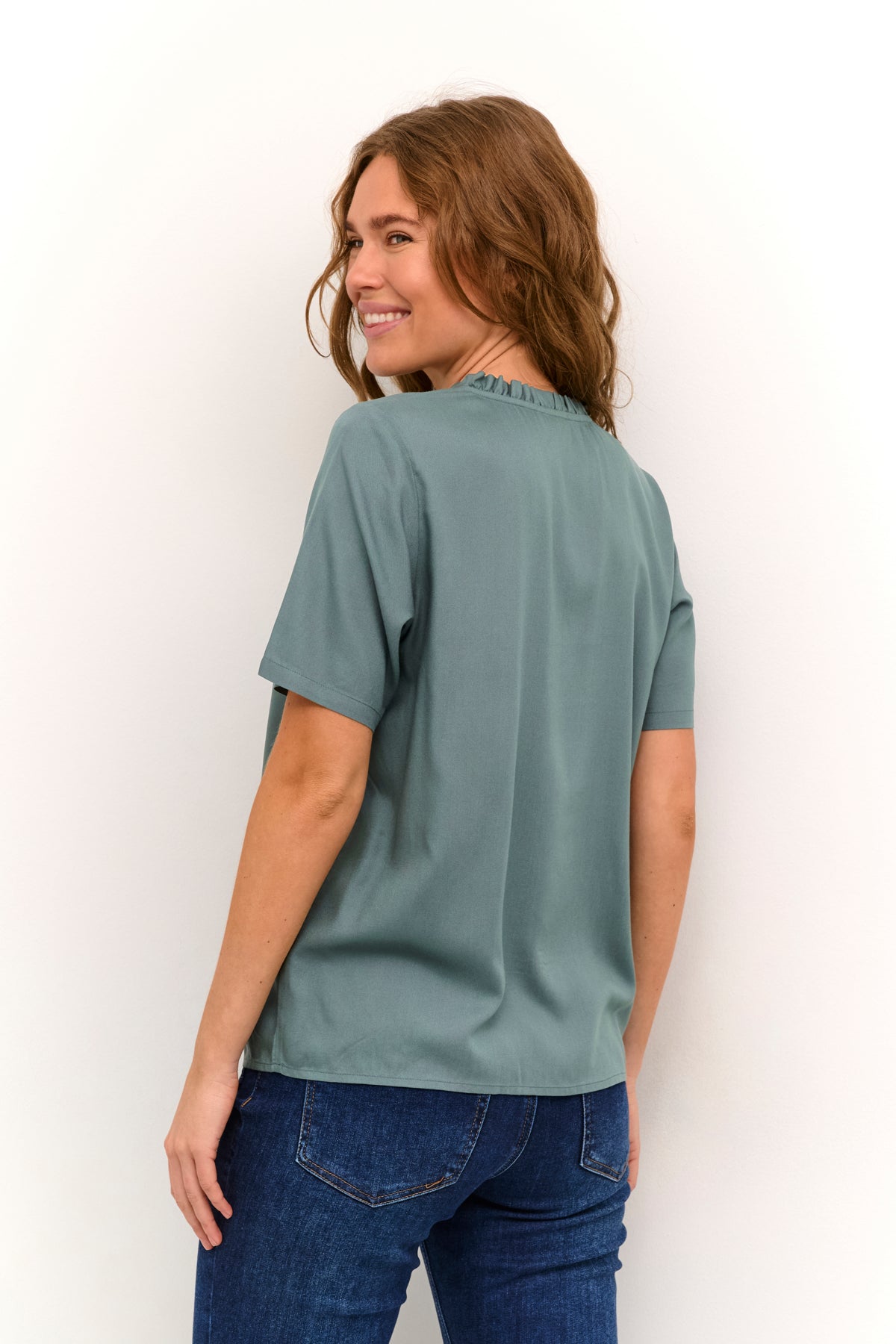 KAtina Solid Blouse Balsam Green - 10509457
