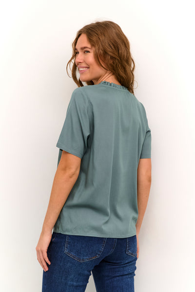 KAtina Solid Blouse Balsam Green - 10509457 Thumbnail