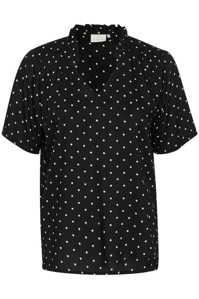 KAtina Printed Blouse Black/Chalk Dot - 10509474 Thumbnail