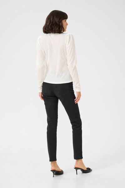 KAgerit Jersey Blouse Chalk - 10509587 Thumbnail