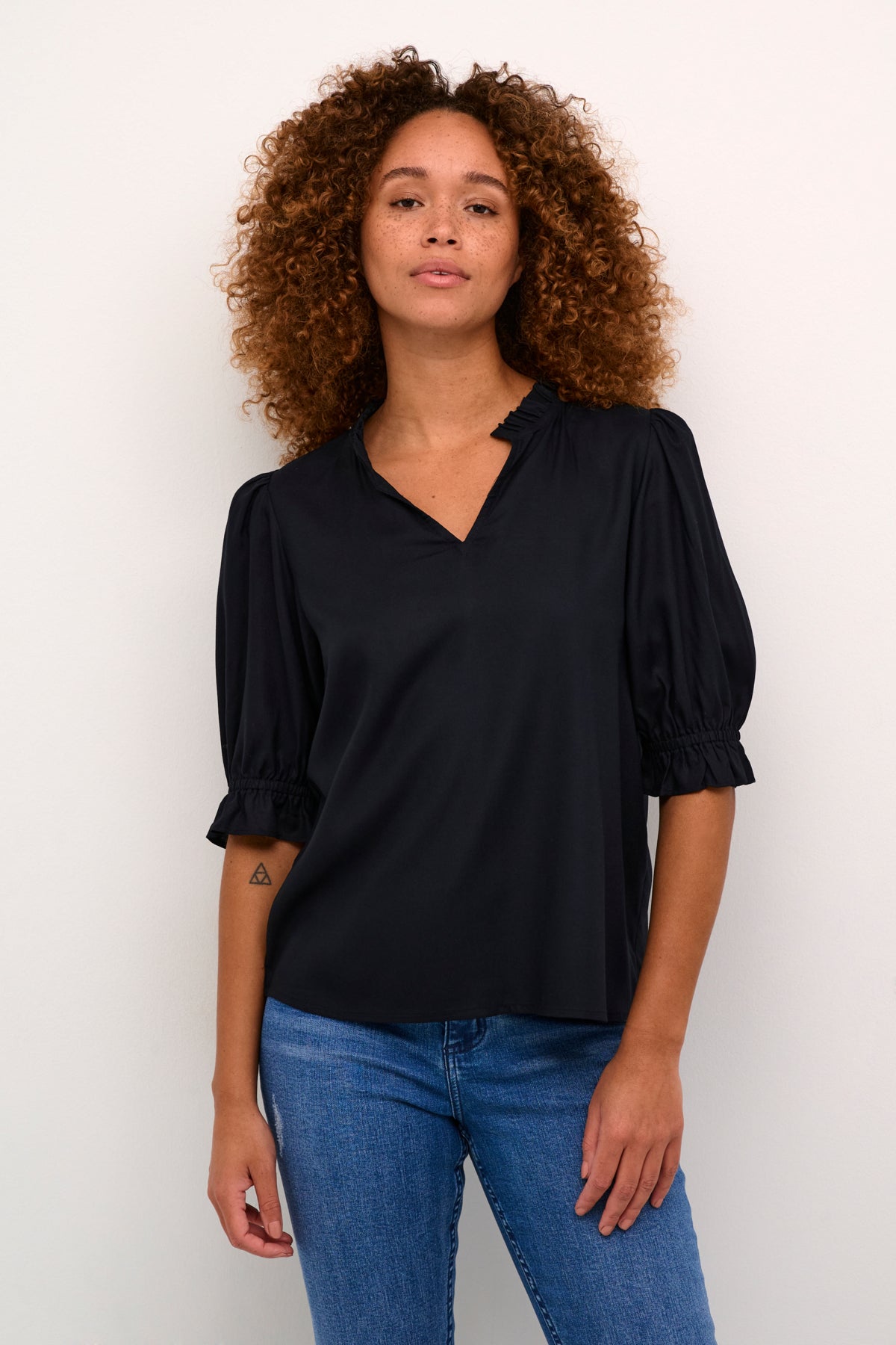 KAelly Solid Blouse Black deep - 10509612