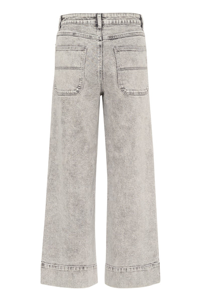 KAamelia 7/8 Jeans Grey Washed Denim - 10509652 Thumbnail