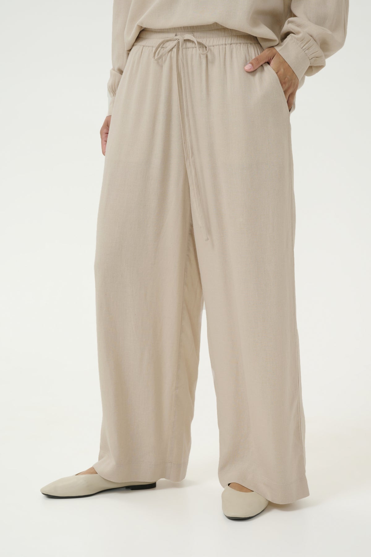 KAmilia Cropped Wide Pants Feather Gray - 10509666