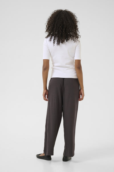 KAmilia Cropped Wide Pants Black Oyster - 10509666 Thumbnail