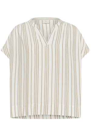 KAmilia Wing SL Blouse Chalk / Chinchilla Stripe - 10509670