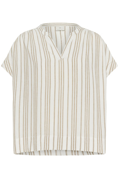 KAmilia Wing SL Blouse Chalk / Chinchilla Stripe - 10509670 Thumbnail