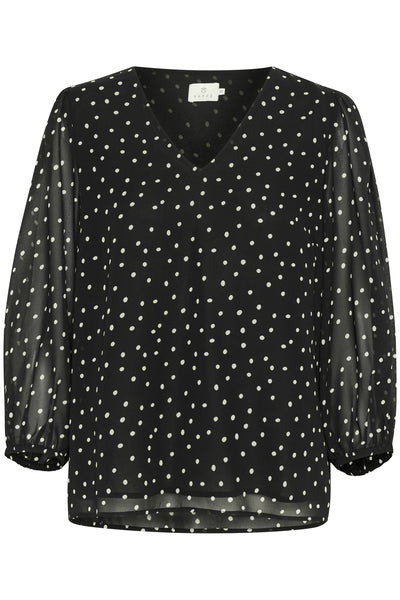 KAsanne Blouse Black/White Dot - 10509732 Thumbnail