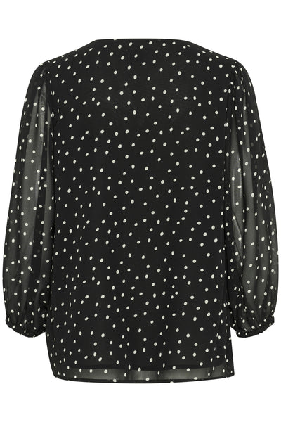 KAsanne Blouse Black/White Dot - 10509732 Thumbnail
