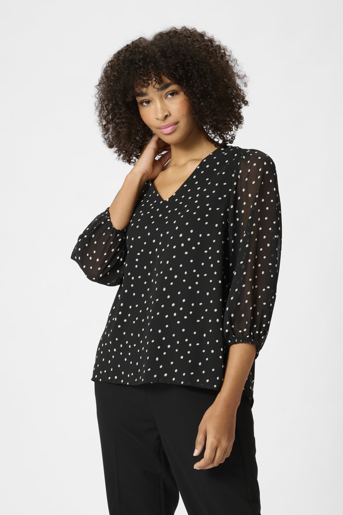 KAsanne Blouse Black/White Dot - 10509732
