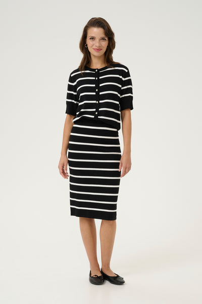 KAlizza Knit Skirt Black/Chalk Stripe - 10509798 Thumbnail
