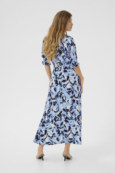 KAmira Plain Weave Dress Print Blue Flower Print Thumbnail