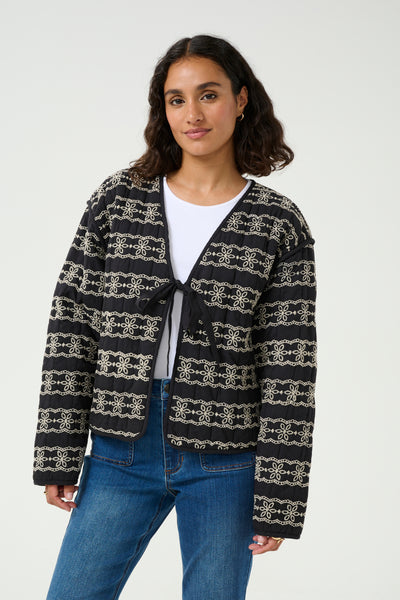 KAronia Jacket Black / Chalk embroidery - 10509824 Thumbnail