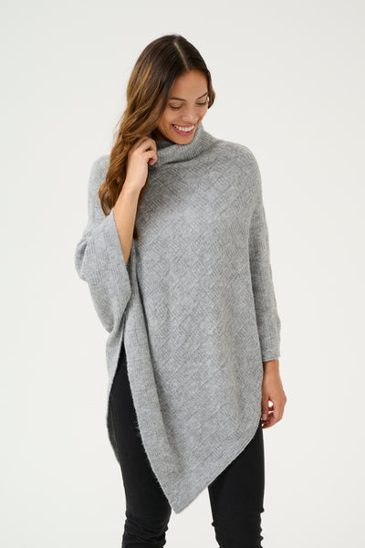 KAlouie Poncho Grey Melange - 10509849 Thumbnail